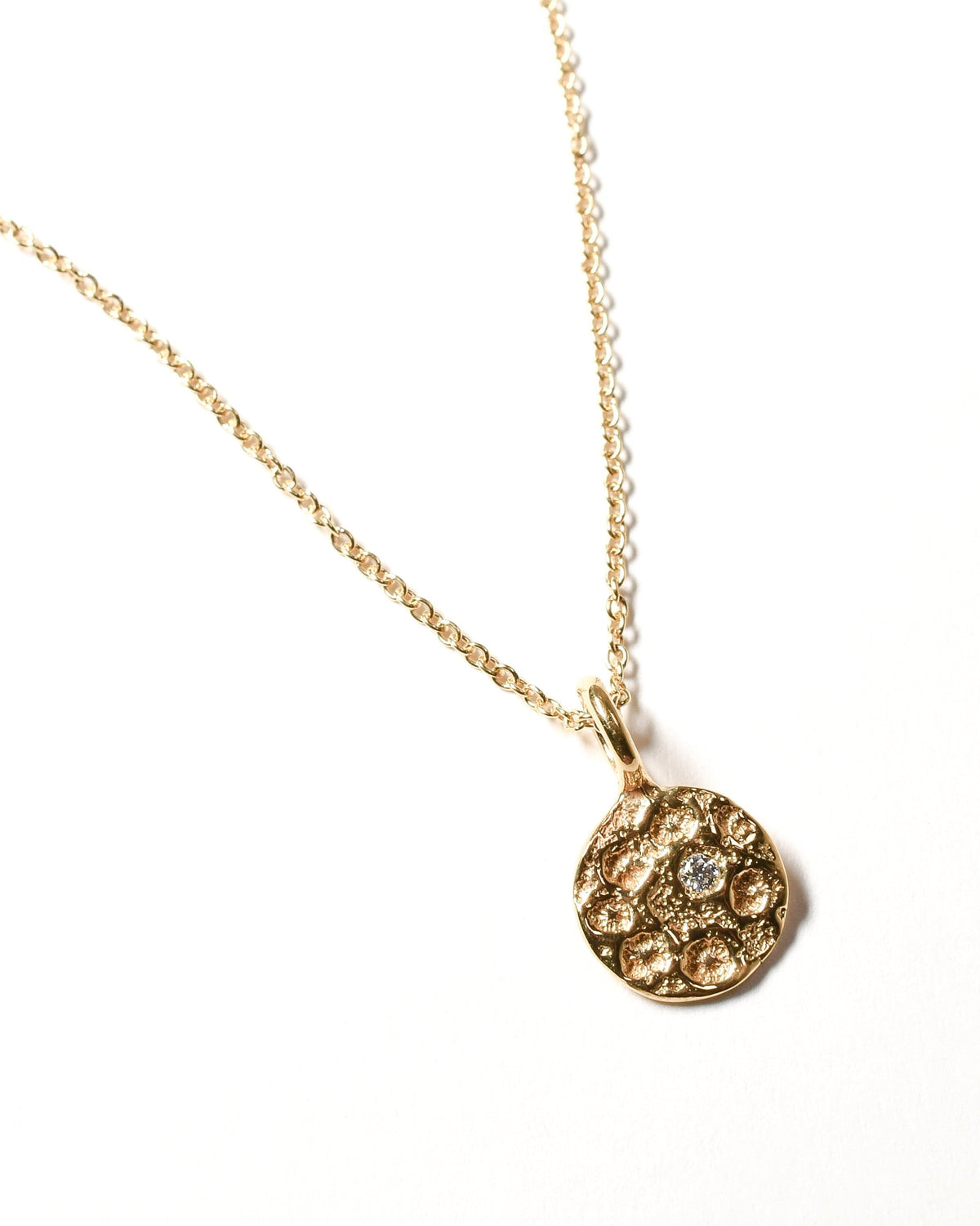Diamond Birthstone Necklace - April - Yellow Gold