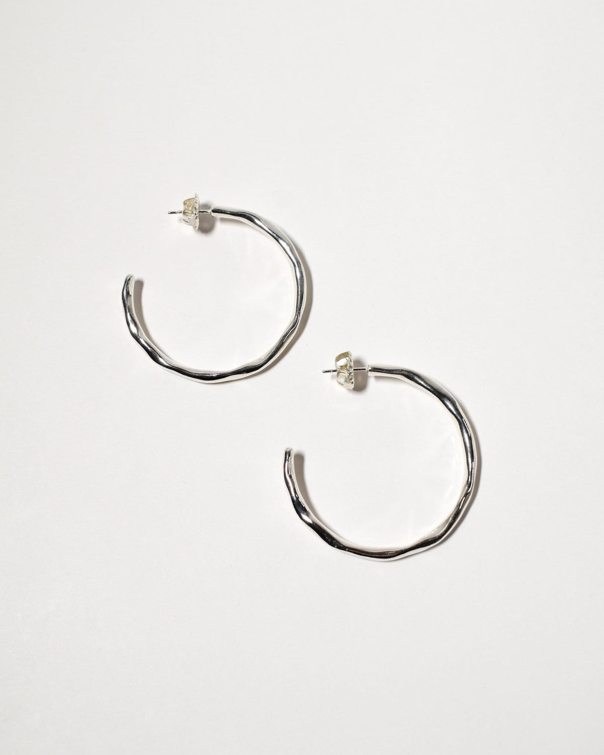 Wiggle Hoops (Large), Sterling Silver