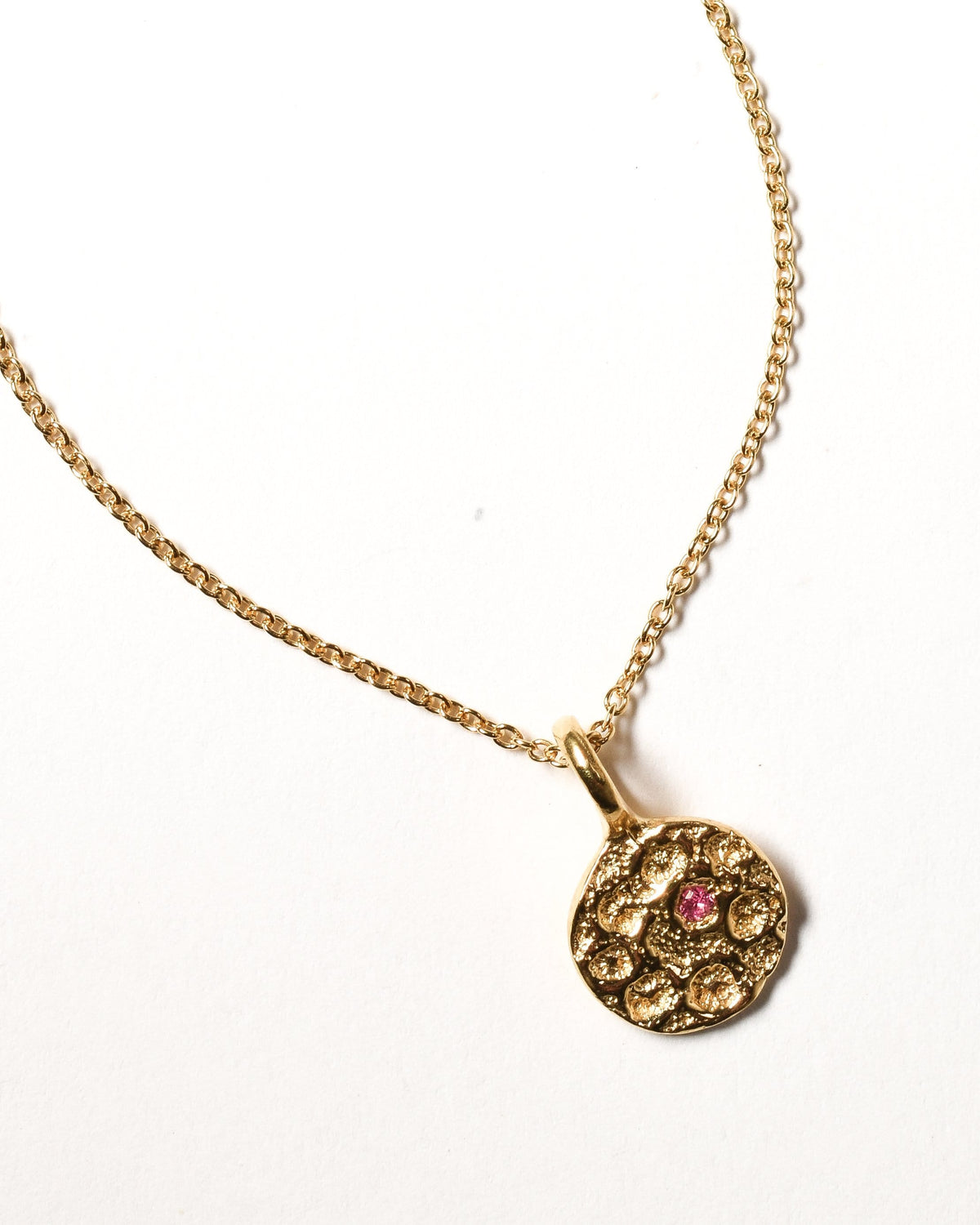 Tourmaline Birthstone Necklace - October - Yellow Gold