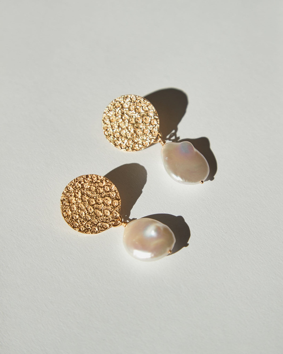 Marley Pearl Studs, Yellow Gold Plated