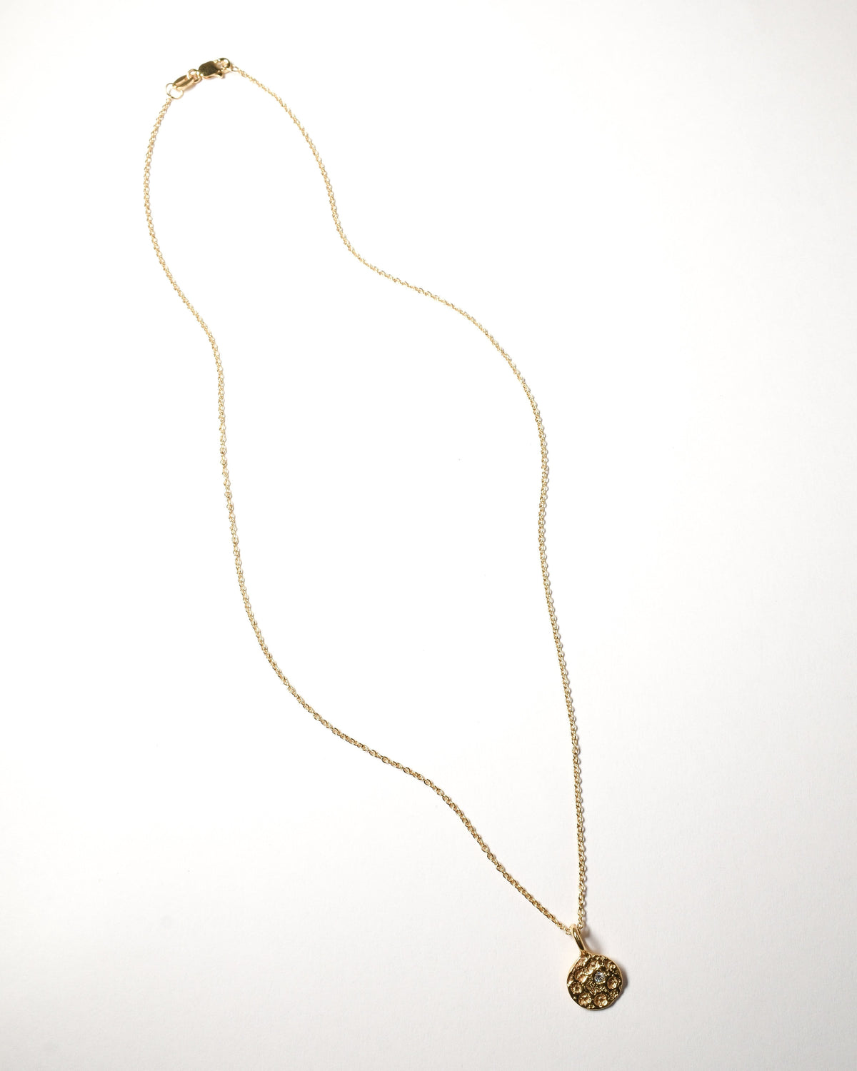 Diamond Birthstone Necklace - April - Yellow Gold