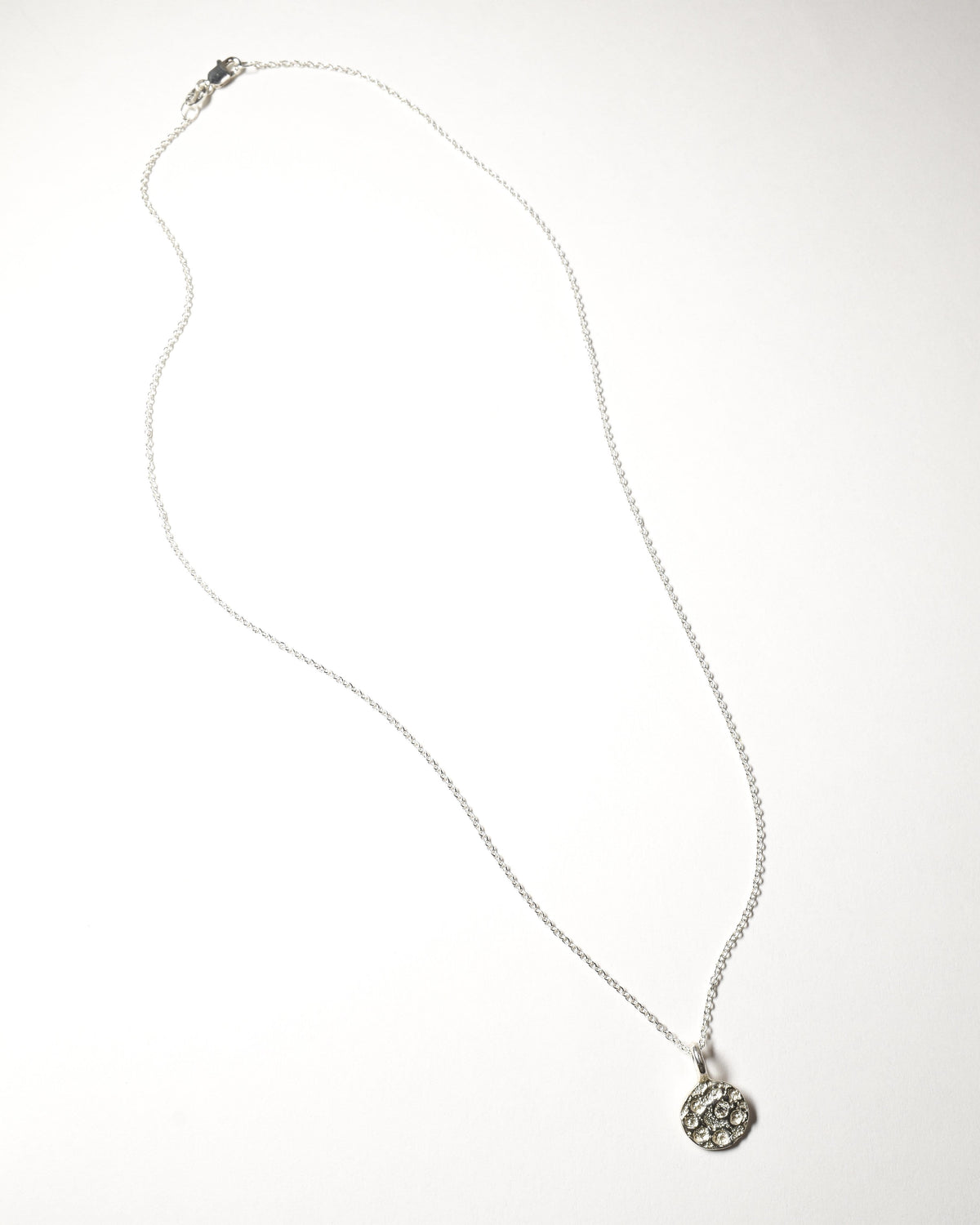 Diamond Birthstone Necklace - April - Sterling Silver