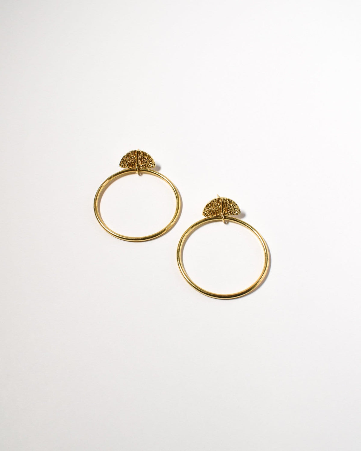 Palm Earrings, Yellow Gold Plated