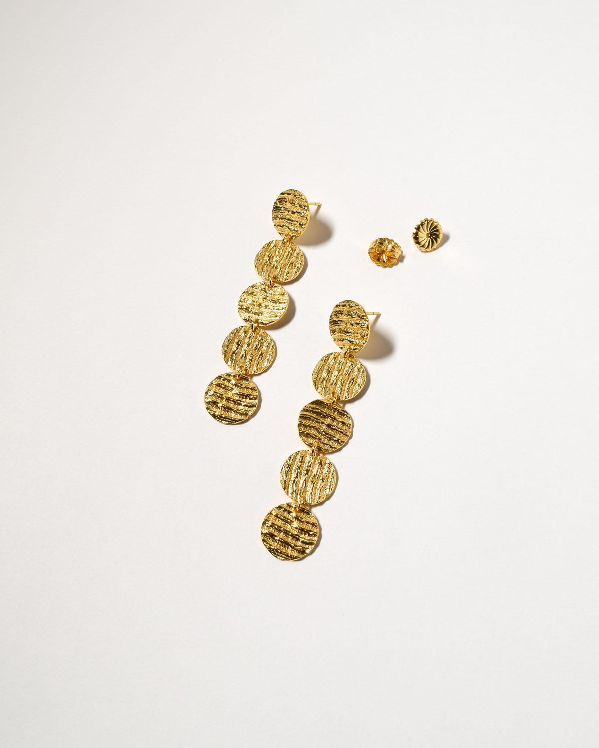 Curl Curl Earrings (Large), Yellow Gold Plated