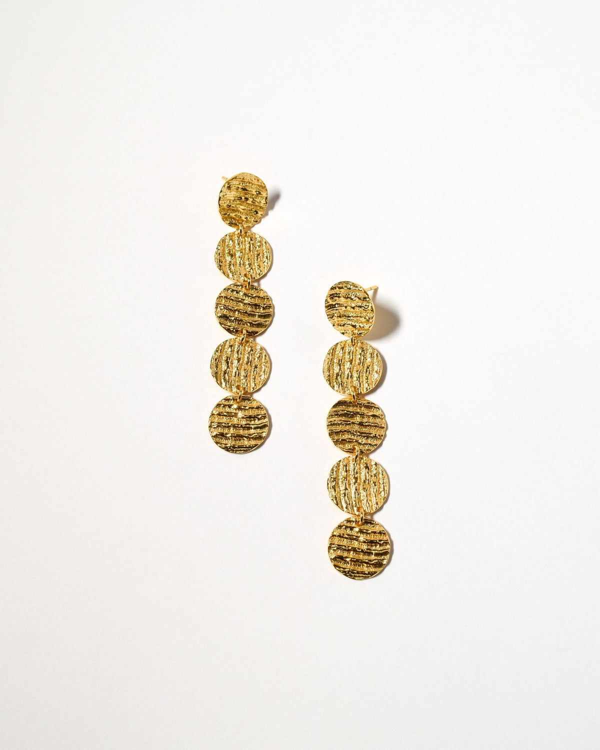 Curl Curl Earrings (Large), Yellow Gold Plated