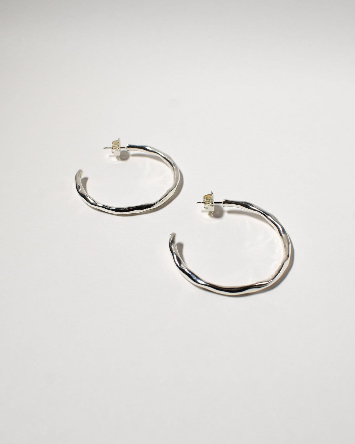 Wiggle Hoops (Large), Sterling Silver