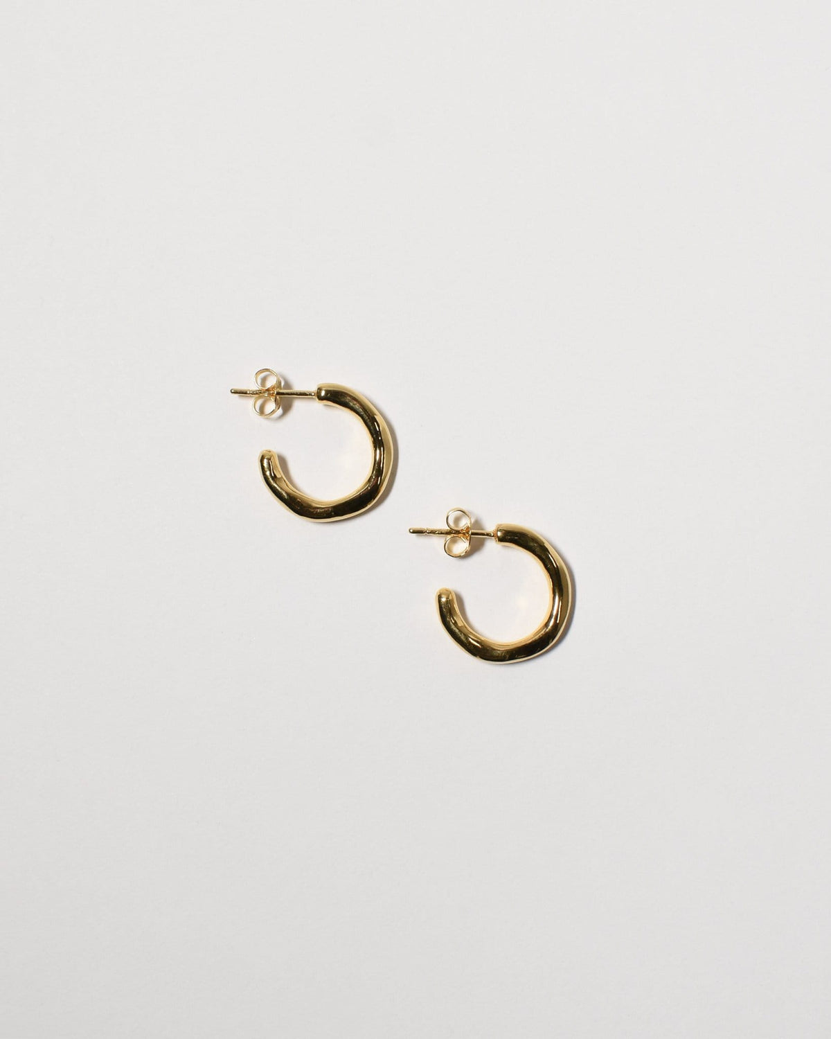 Wiggle Hoops (Small), Yellow Gold Plated